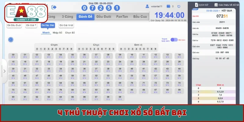 4 thủ thuật chơi xổ số bất bại