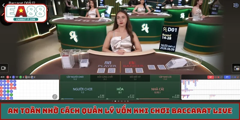 An toàn nhờ cách quản lý vốn khi chơi Baccarat Live