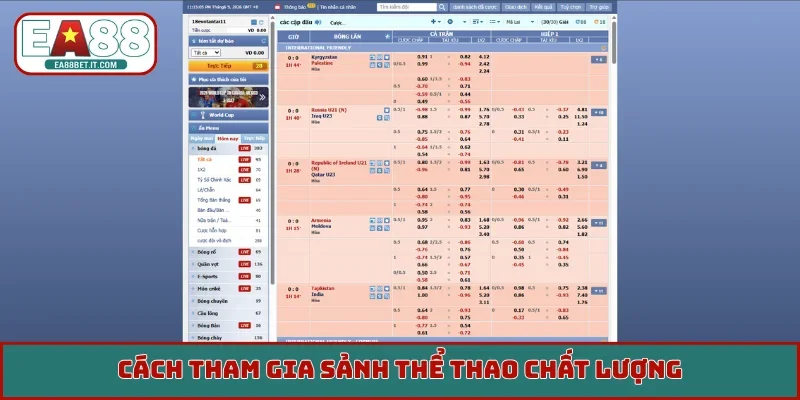 Cách tham gia sảnh thể thao chất lượng