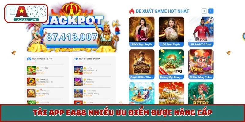 Tải app EA88 nhiều ưu điểm được nâng cấp